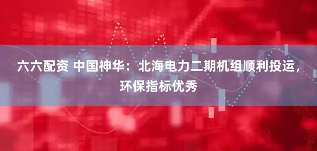 六六配资 中国神华：北海电力二期机组顺利投运，环保指标优秀